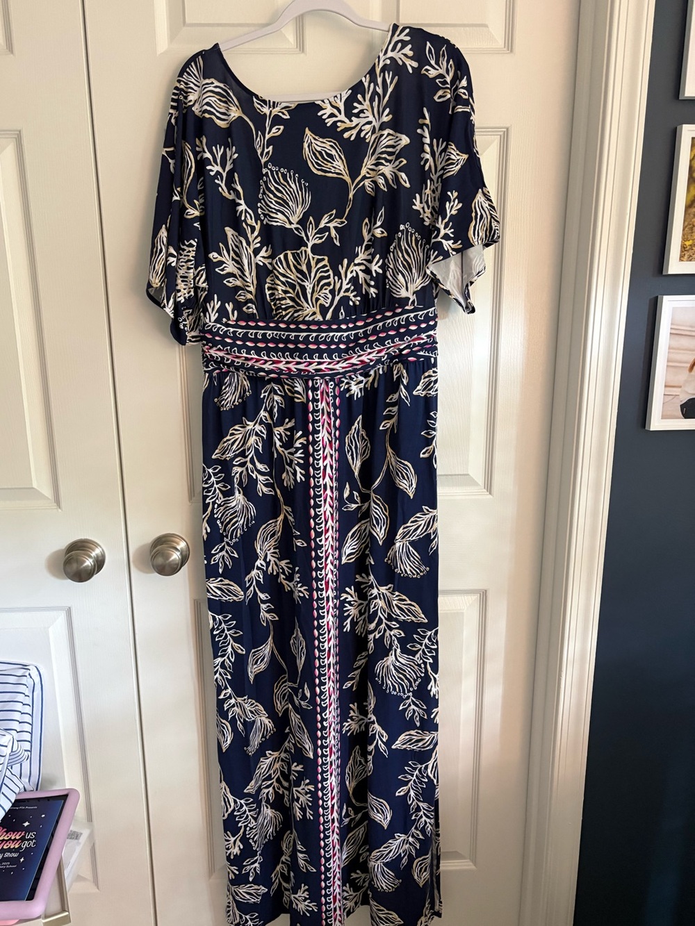 Lilly Pulitzer Parigi Boat Neck Floral Maxi Dress - XL